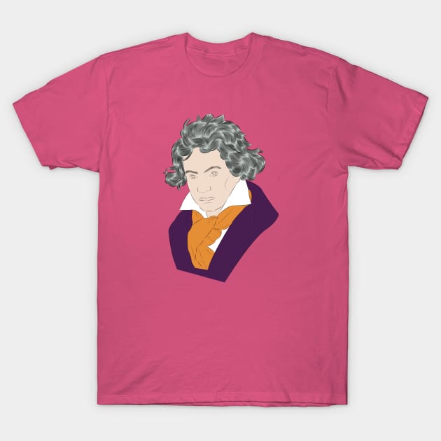 Ludwig Van Beethoven - portrait T-Shirt by LiLian-Kaff